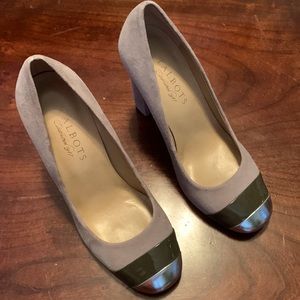 Talbots gray suede heels in size 5.5M
